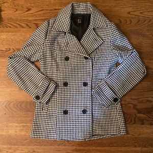 Houndstooth Pea Coat